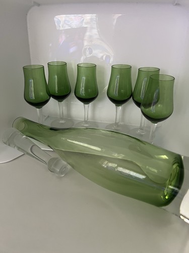 Set bottiglie decanter vino
