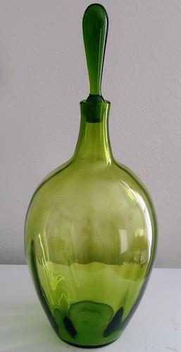 Blenko decanter verde oliva - blenko,