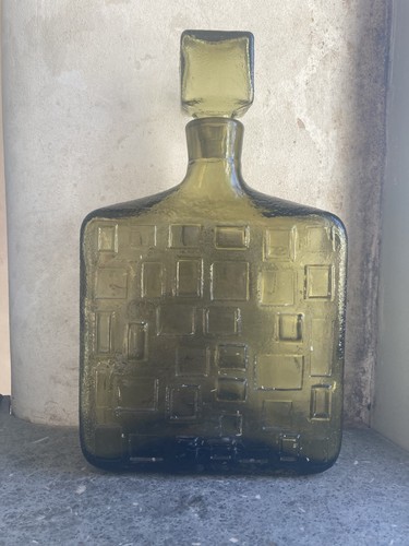 Bottiglia decanter vetro verde